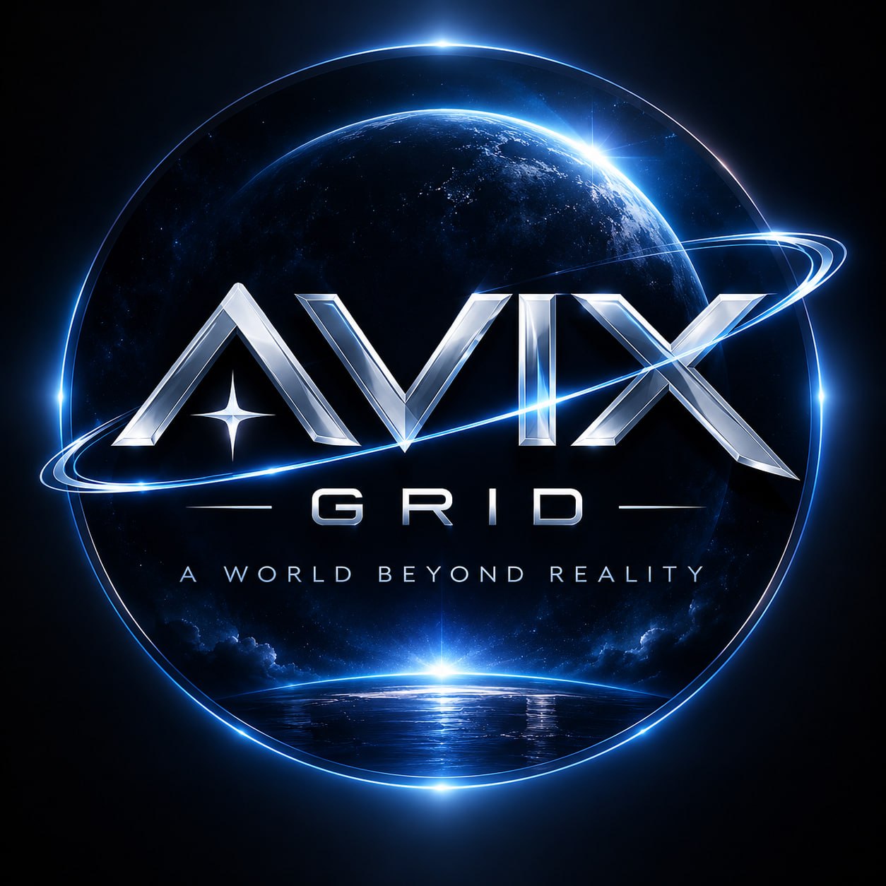 AVIX GRID — планета в сиянии синих орбит, A world beyond reality